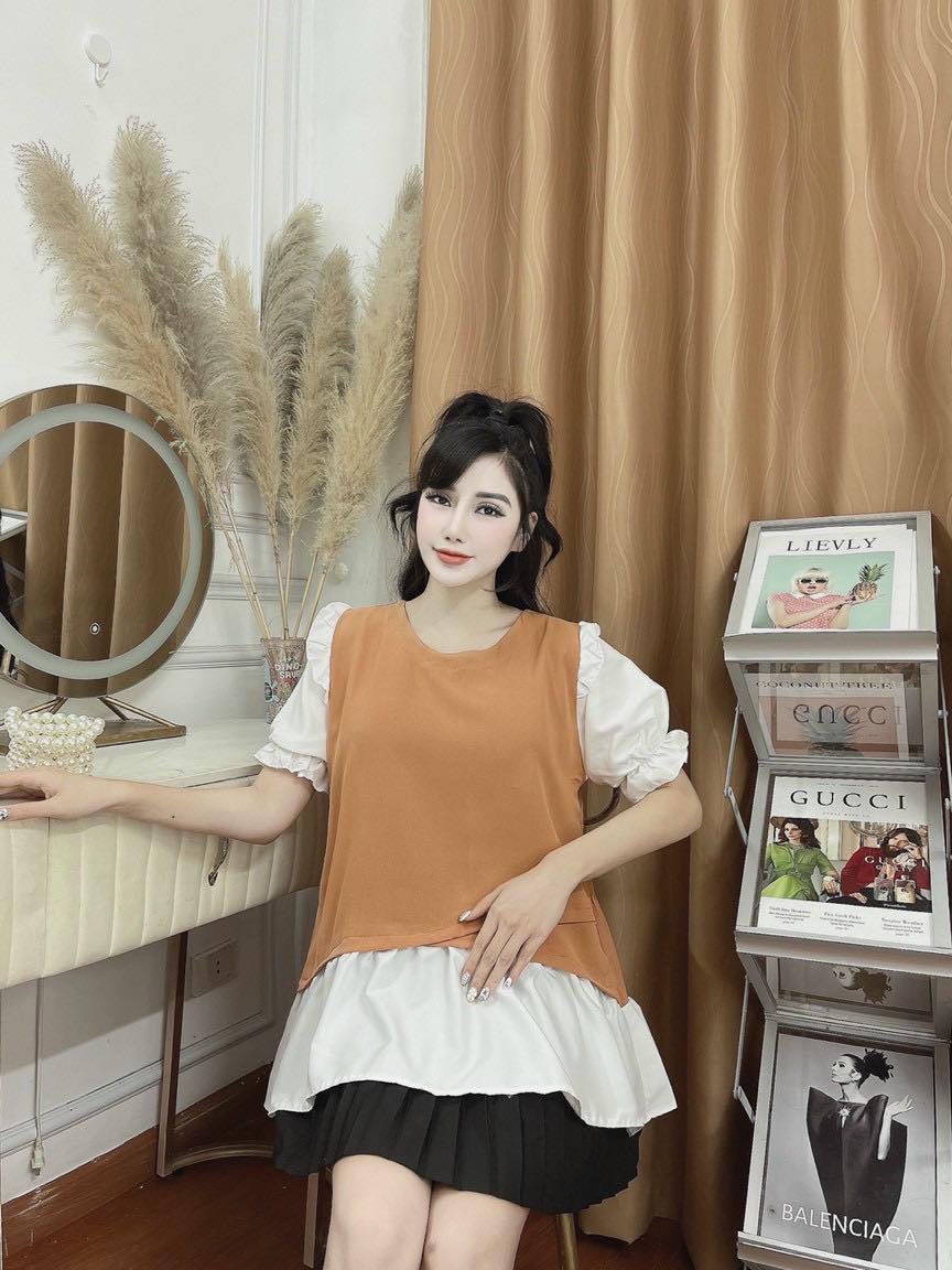 Áo bầu công sở mùa hè dễ thương