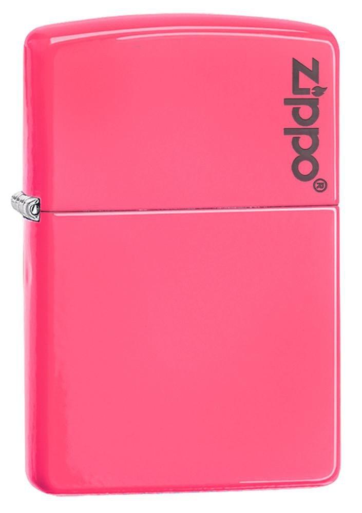 Bật Lửa Zippo Plain with Logo Neon Pink Matte 28886zl