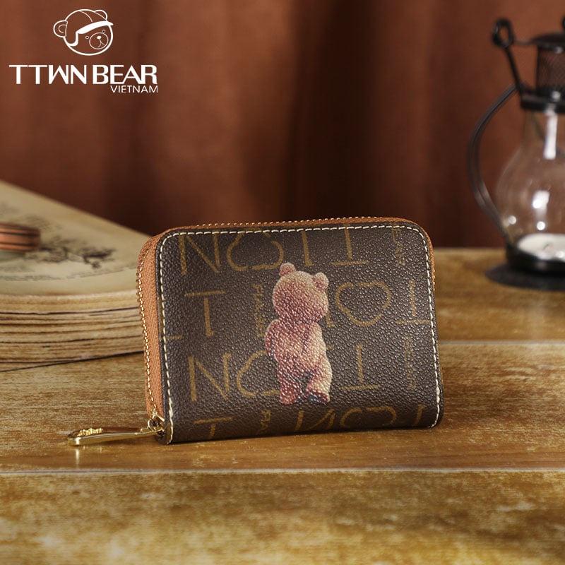 Ví câm tay nhiều ngăn mini đựng thẻ TTWN BEAR chính hãng - TT1102