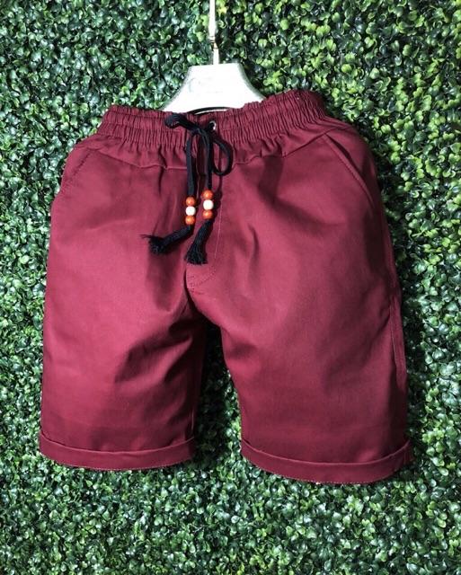 Quần short nam jogger thời trang nút gỗ