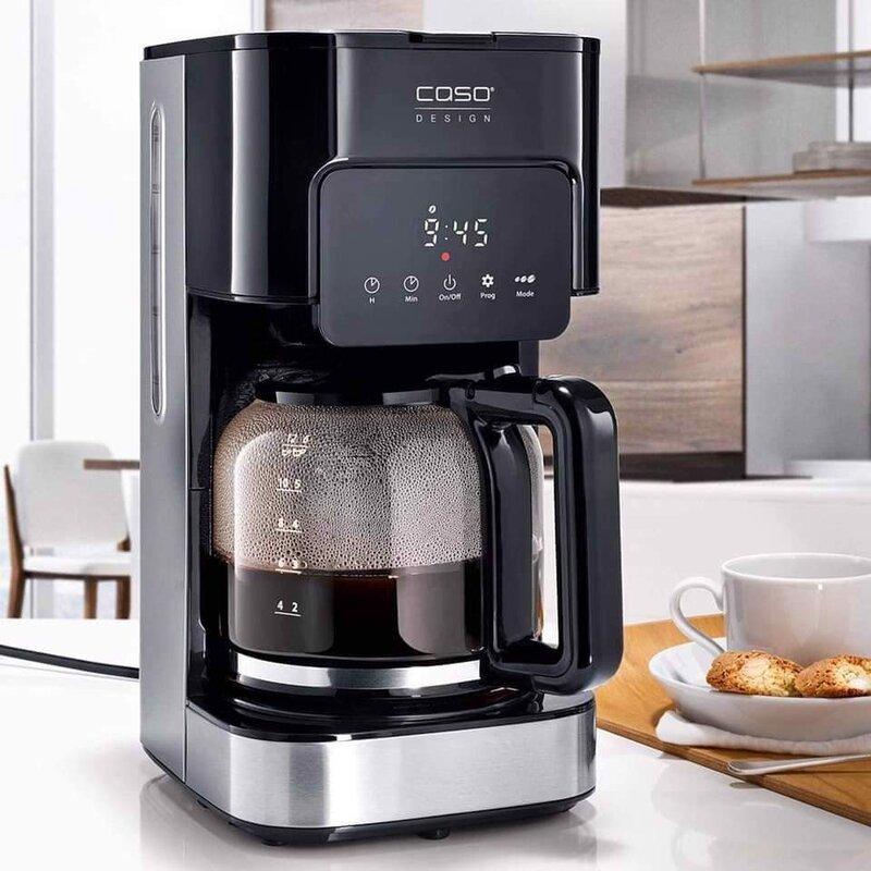 Máy Pha Cà Phê Caso Coffee Taste &amp; Style Thermo, Máy Pha Café Mini Tự Động, Bình Chứa 1.5l, Hẹn Giờ Ủ Cà Phê, Nhập Đức