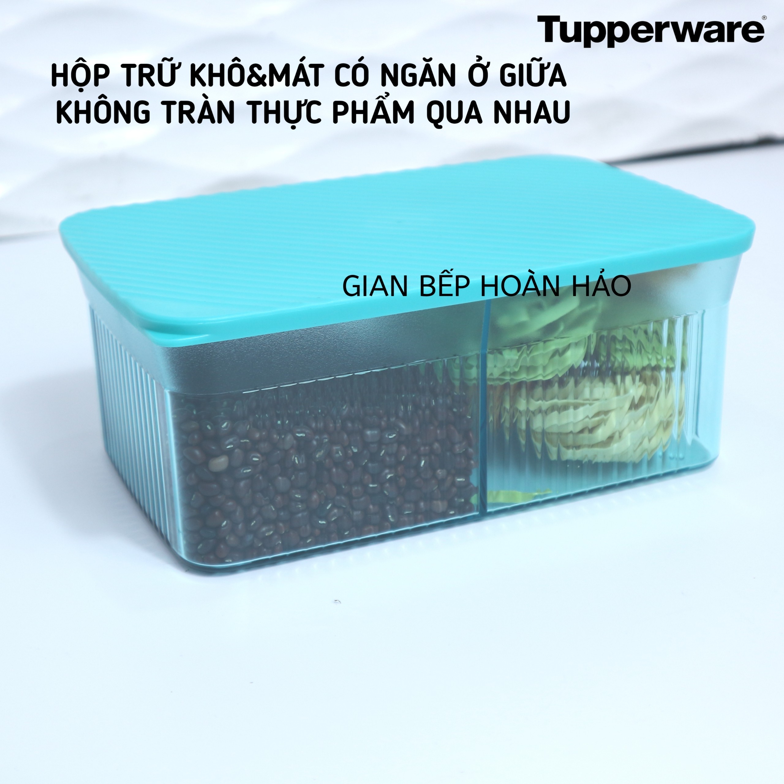 Hộp Trữ Khô Tupperware Snack It 1.75L, có 2 ngăn
