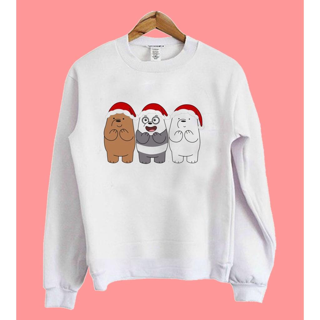 Áo Nỉ Bông Báo Hồng Sweater tay dài ấm áp gia đình trẻ em full size unisex aomifashion