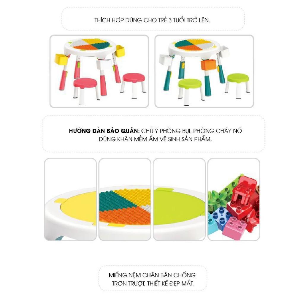 Bộ bàn ghế lắp ghép đồ chơi smoneo đa năng Toys house 1119-SM-001-88005 tặtng quà dễ thương