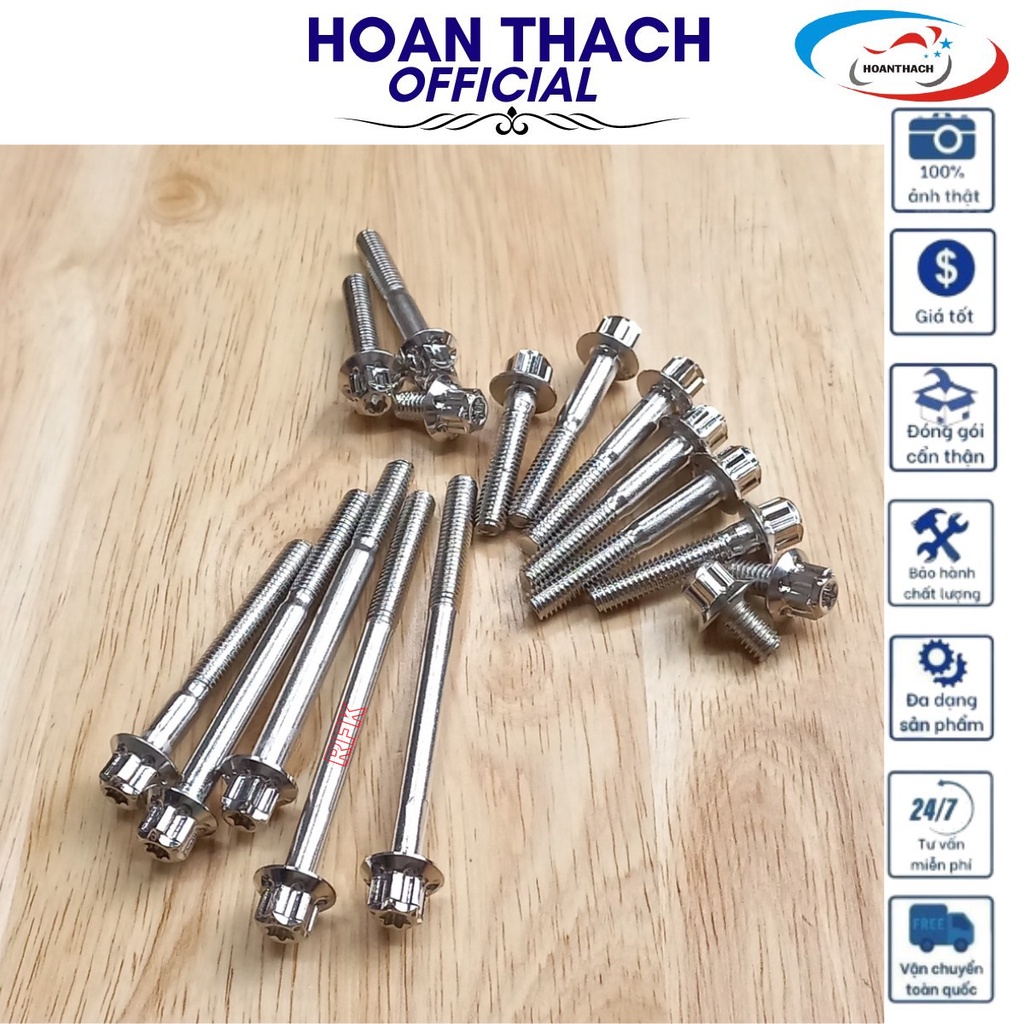 Bộ Ốc Lốc Inox Đầu Salaya cho xe máy Dream ( Bộ 16 Con )  HOANTHACH SP010809