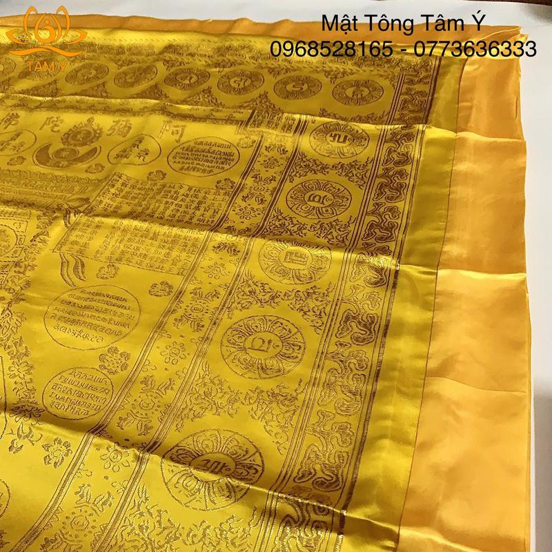 [Bộ cao cấp] Mền Quang Minh thêu nổi trên vải lụa dày mềm rất đẹp (mền giải thoát)