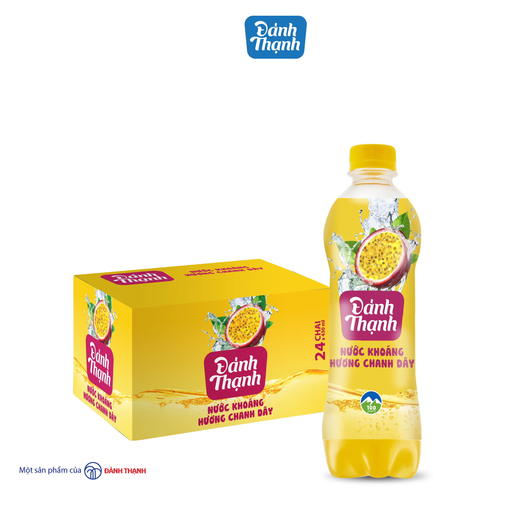 Hình ảnh Thùng 24 chai Nước Khoáng Thiên Nhiên Đảnh Thạnh Có Ga Khoáng Chanh Dây 430ml