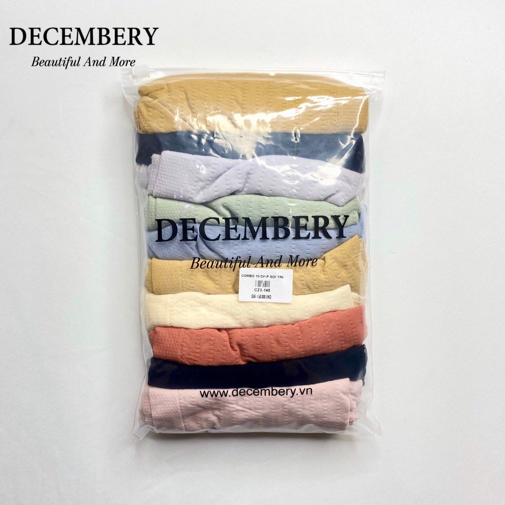 Bộ 10 Quần Lót Decembery Cotton Thoáng Khí