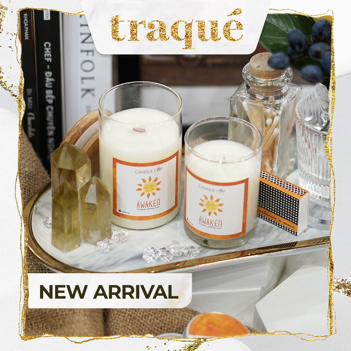 Nến thơm tinh dầu cao cấp không khói an toàn Candle Cup - AWAKEN - M - 200G