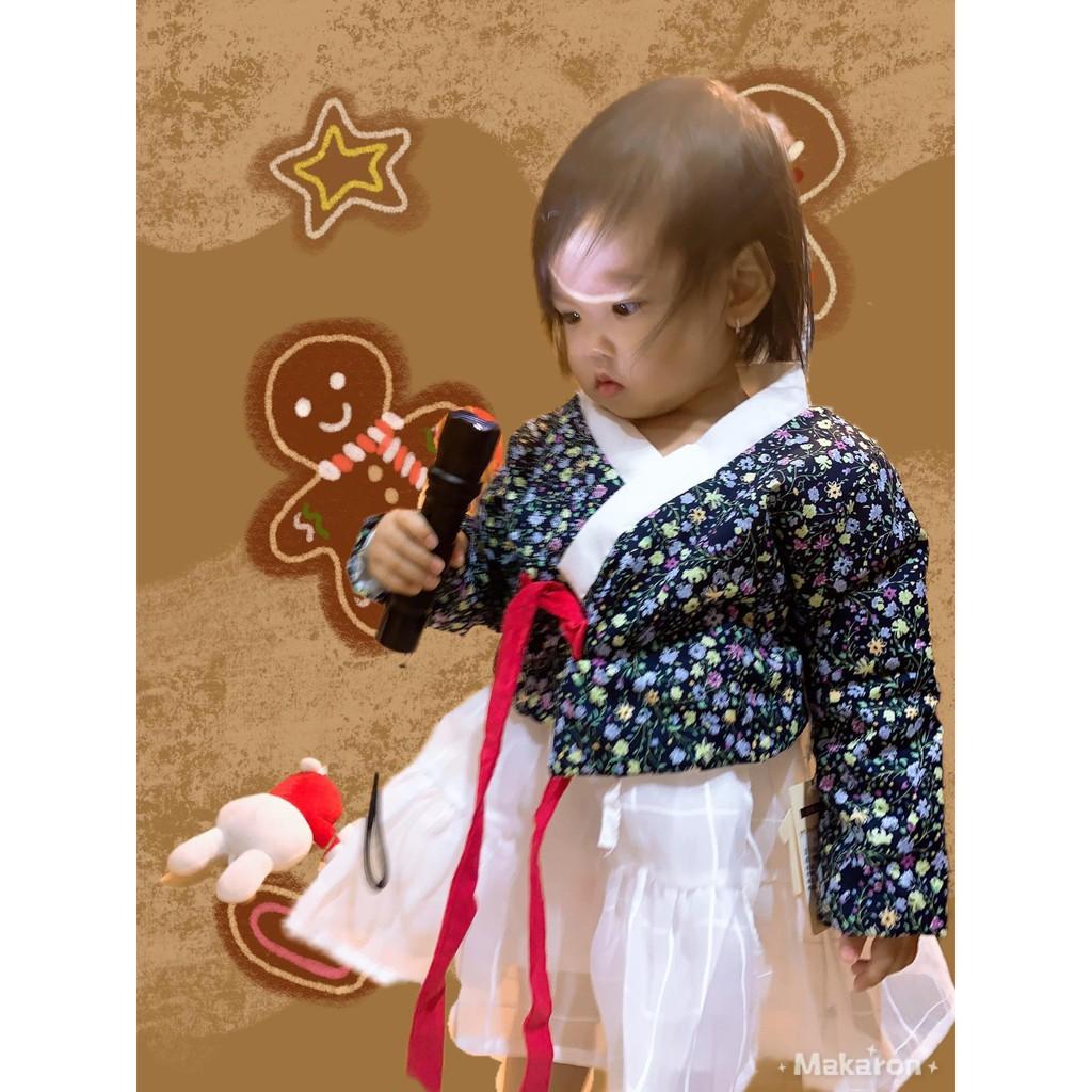 Áo khoác hanbok chần bông nhẹ cho bé gái 3-18 tháng