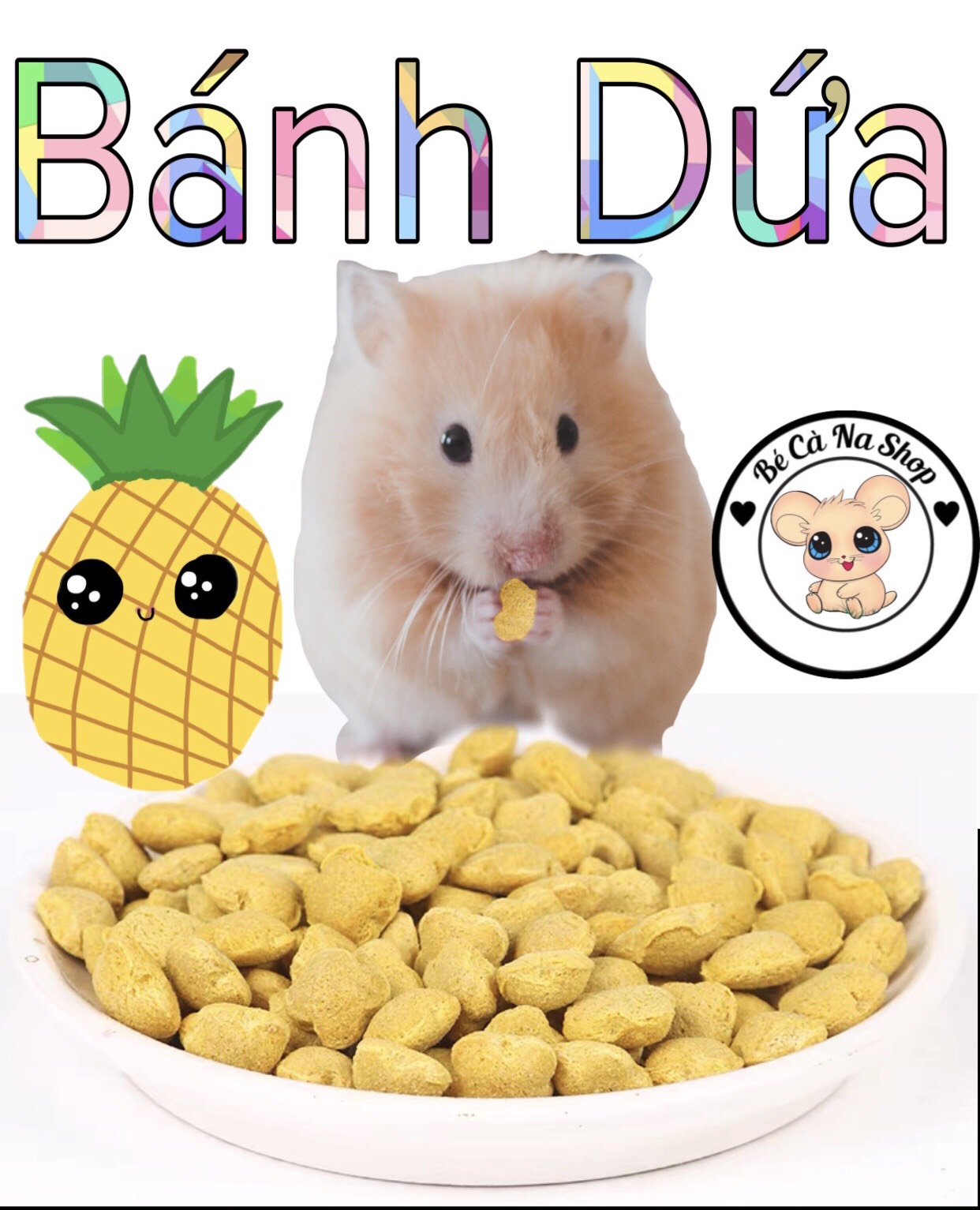 Bánh dứa thức ăn cho hamster  , thỏ bọ sóc chinchilla ...