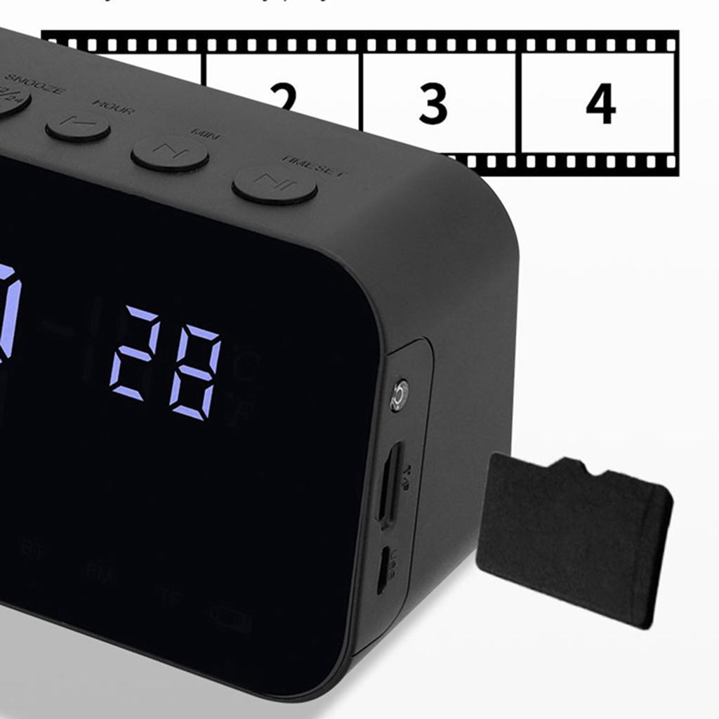 1080P Nanny Camera Hidden Camera Clock for Home Office Indoor Monitoring