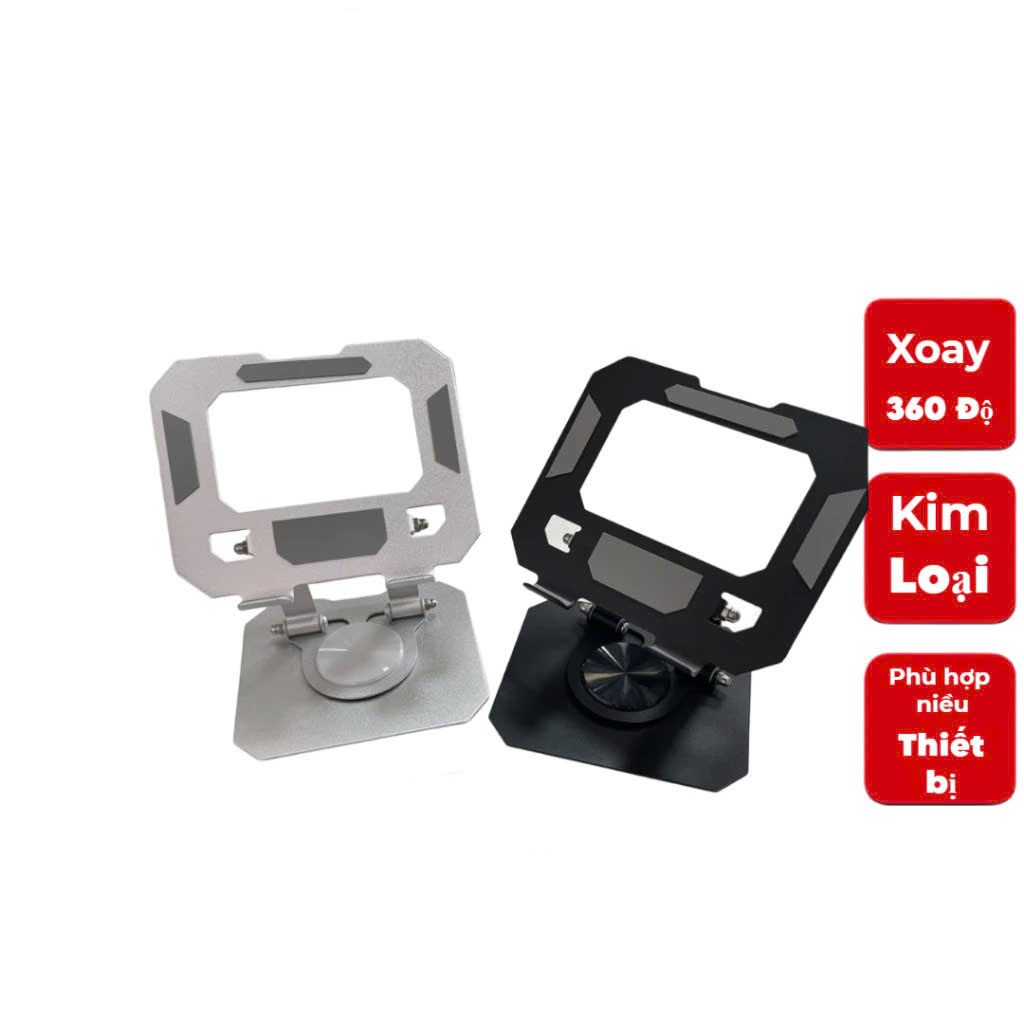 Giá Đỡ Máy Tính Bảng, Điện Thoại L08 Xoay 360 Độ Gấp Gọn Đế Tản Nhiệt Kim Loại