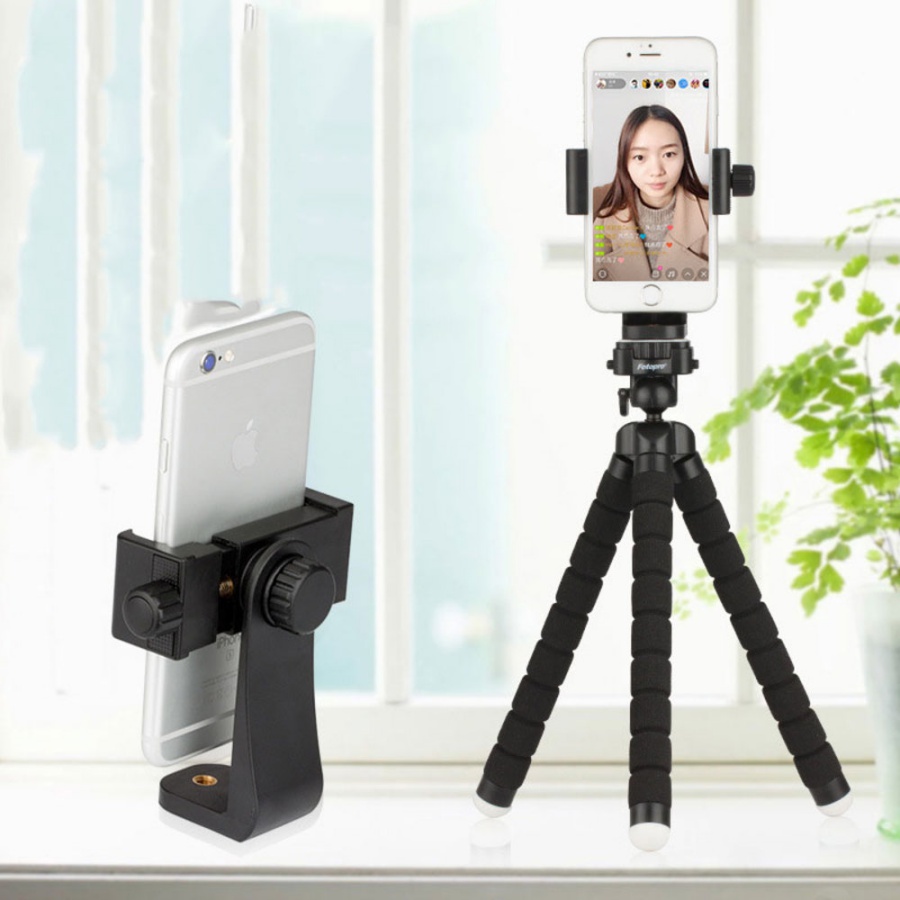 Hình ảnh Khung kẹp đỡ điện thoại xoay 360 độ cho tripod