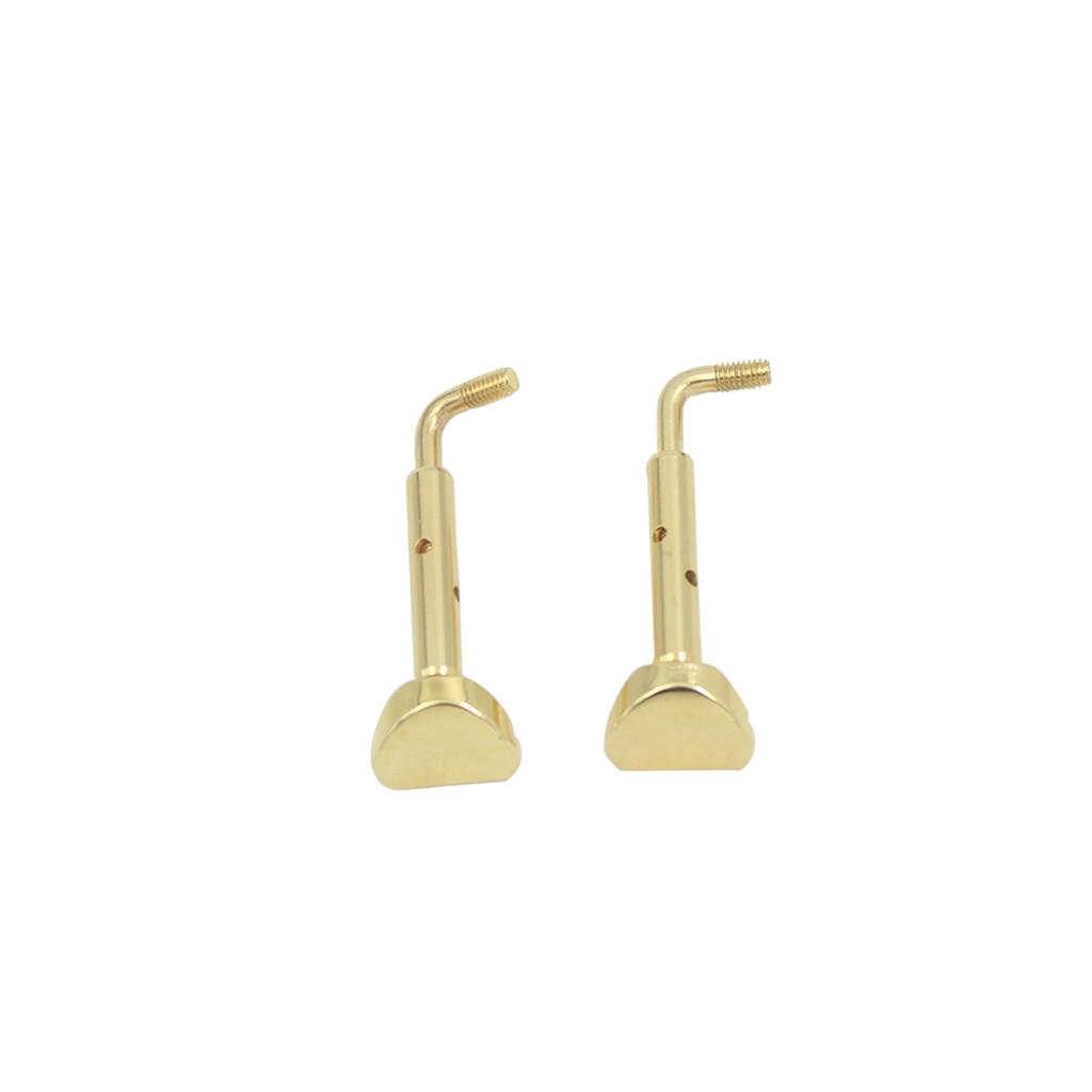 Sunnimix Bộ 2 Cái Cằm Còn Lại Ốc Vít Cho 3/4 4/4 Kích Thước Vĩ Cầm Phụ Kiện Thay Thế 4.5X1.5 Cm
