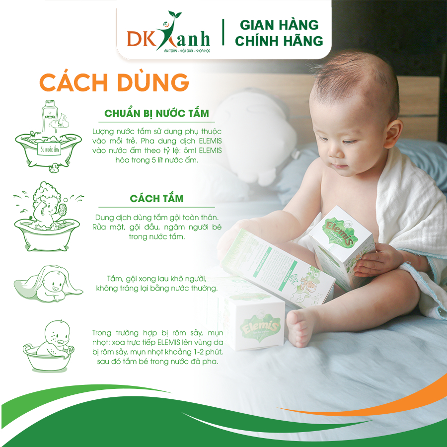 Combo 7 chai Nước tắm Elemis - DK Pharma, 200ml/chai - Tặng 1 chai Elemis 200ml