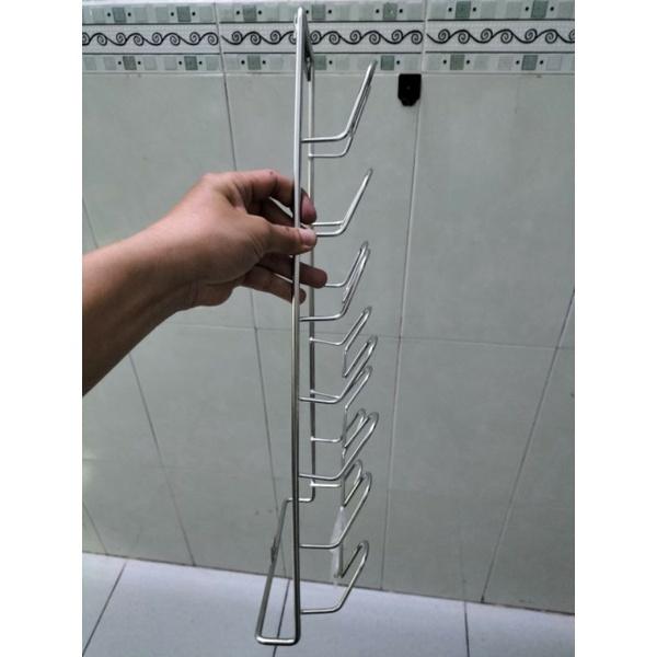 Giá treo nắp nồi 9 tầng - kệ để vung