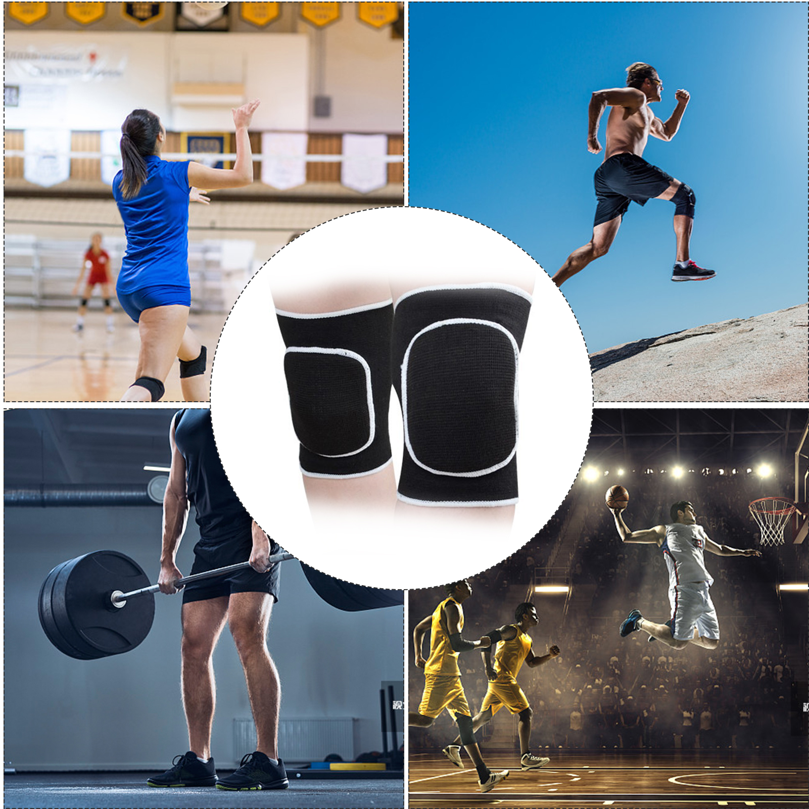 Tấm đệm đầu gối Bảo vệ đầu gối Hỗ trợ cho bóng chuyền bóng đá