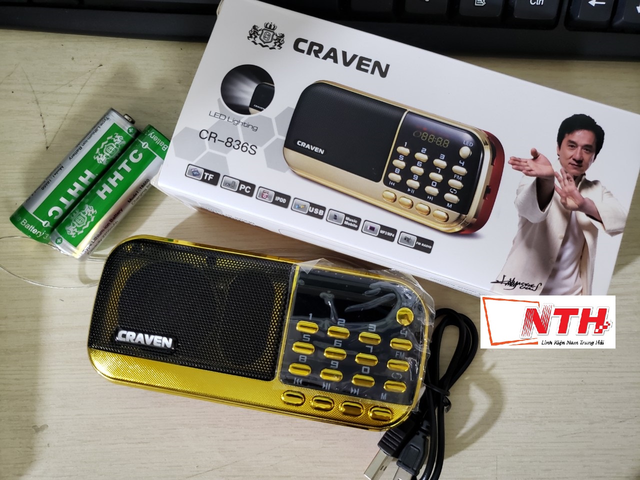 Siêu BềnLoa Nghe Pháp Đa Năng Craven 836s - Nghe FM - Thẻ Nhớ - Đèn Pin