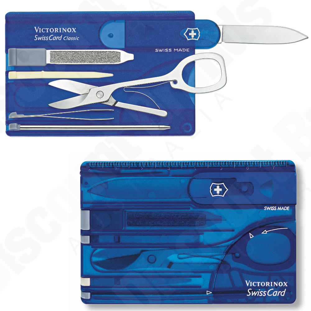 Victorinox- Bộ dao đa năng SwissCard màu xanh, trong hộp # 0.7122.T2
