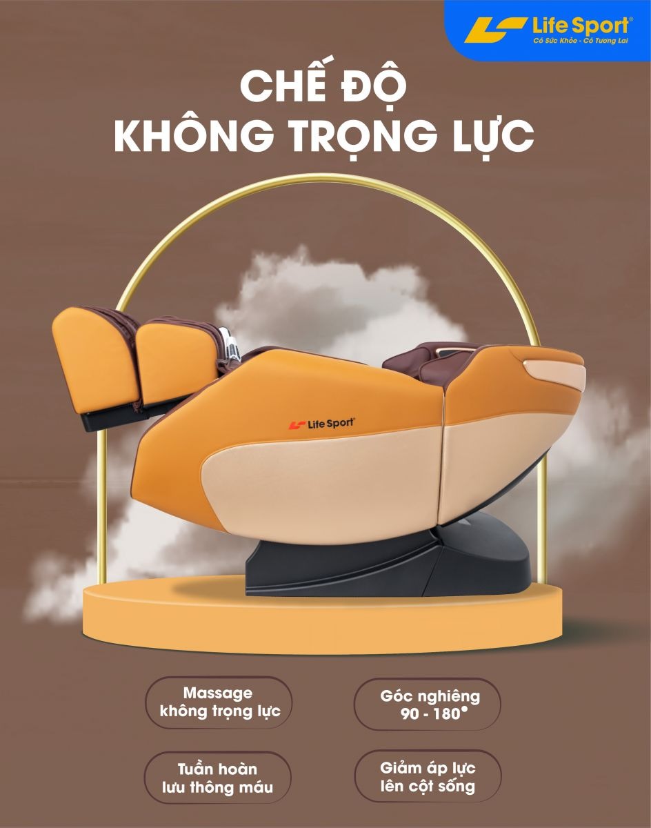 Ghế Massage Toàn Thân Lifesport LS-911, Ghế Massage Với Cảm Biến AI Dò Quét Cơ Thể, Đưa Ra Những Bài Massage Phù Hợp