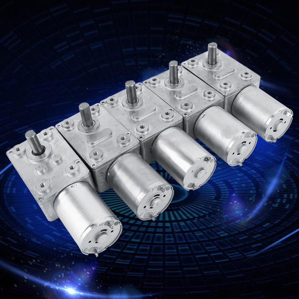 2PCS Micro Worm Gear DC Motor 12V 6RPM +3RPM Reversible High Torque Turbine Reduction Motor