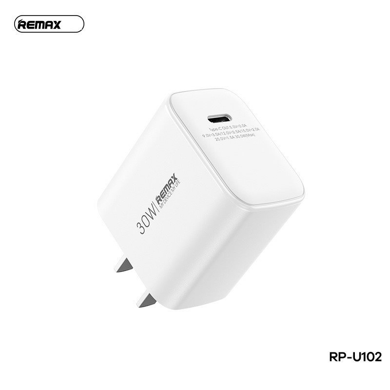 Cóc sạc nhanh Remax RP-U102 PD 30W 1 cổng Type C- Hàng chính hãng