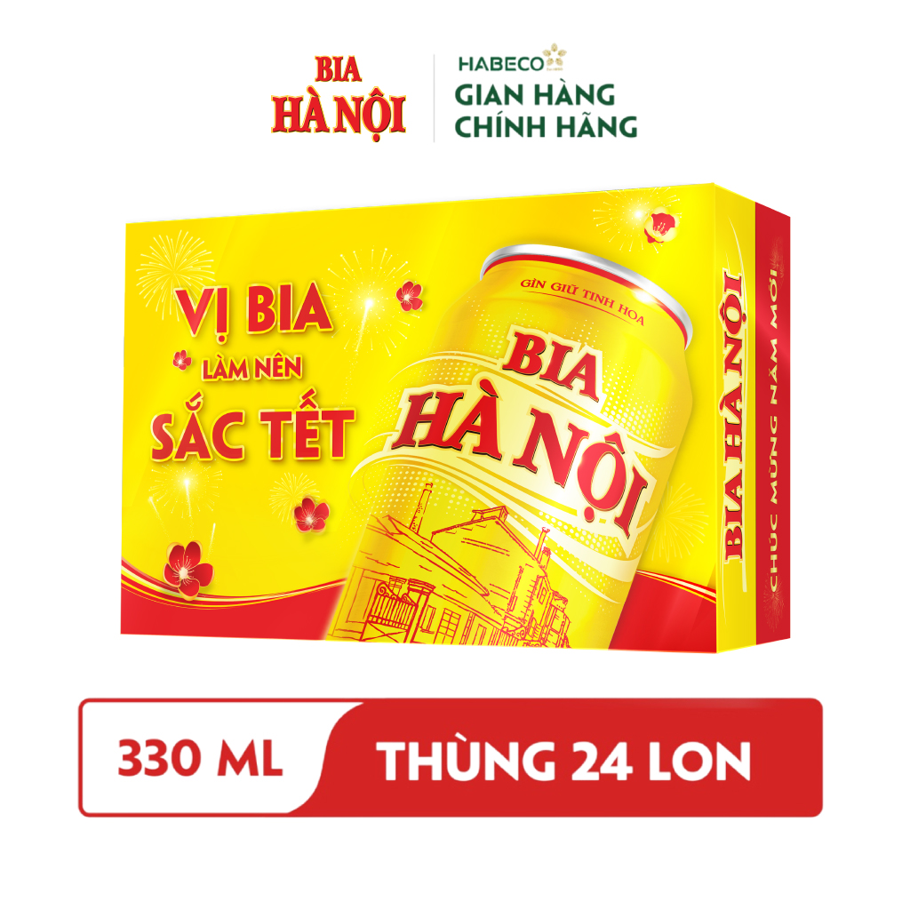 Bia Hà Nội - Thùng 24 Lon 330ML - Phiên bản Tết