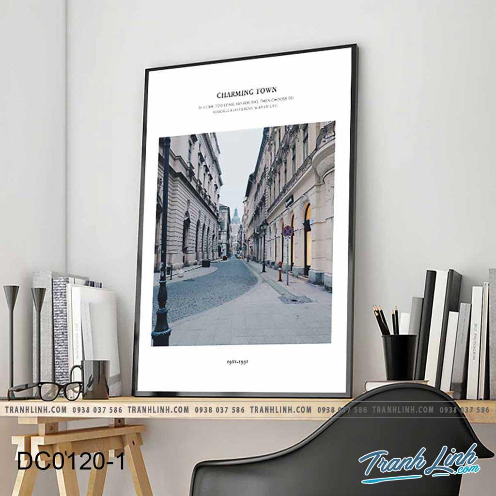 Bộ tranh canvas treo tường trang trí phòng khách phong cảnh châu âu dc.ttph0568