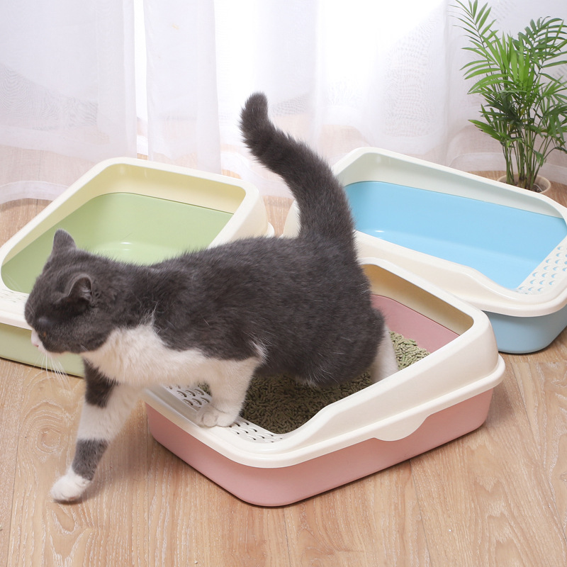 Bồn cát hình chữ nhật cho mèo - Genyo cat litter box 016