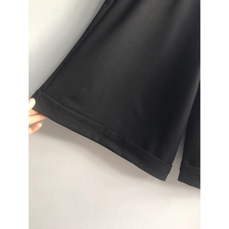 Quần bigsize lửng ống rộng nữ vải tuyết mưa
