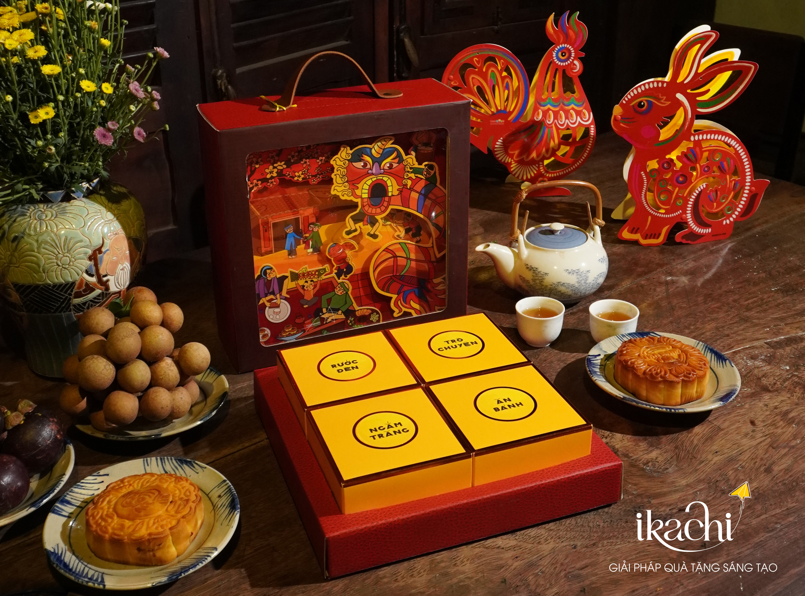Lồng đèn Trung Thu - Lồng đèn trang trí &quot;Ký ức tuổi thơ&quot; hình Thỏ (size lớn)