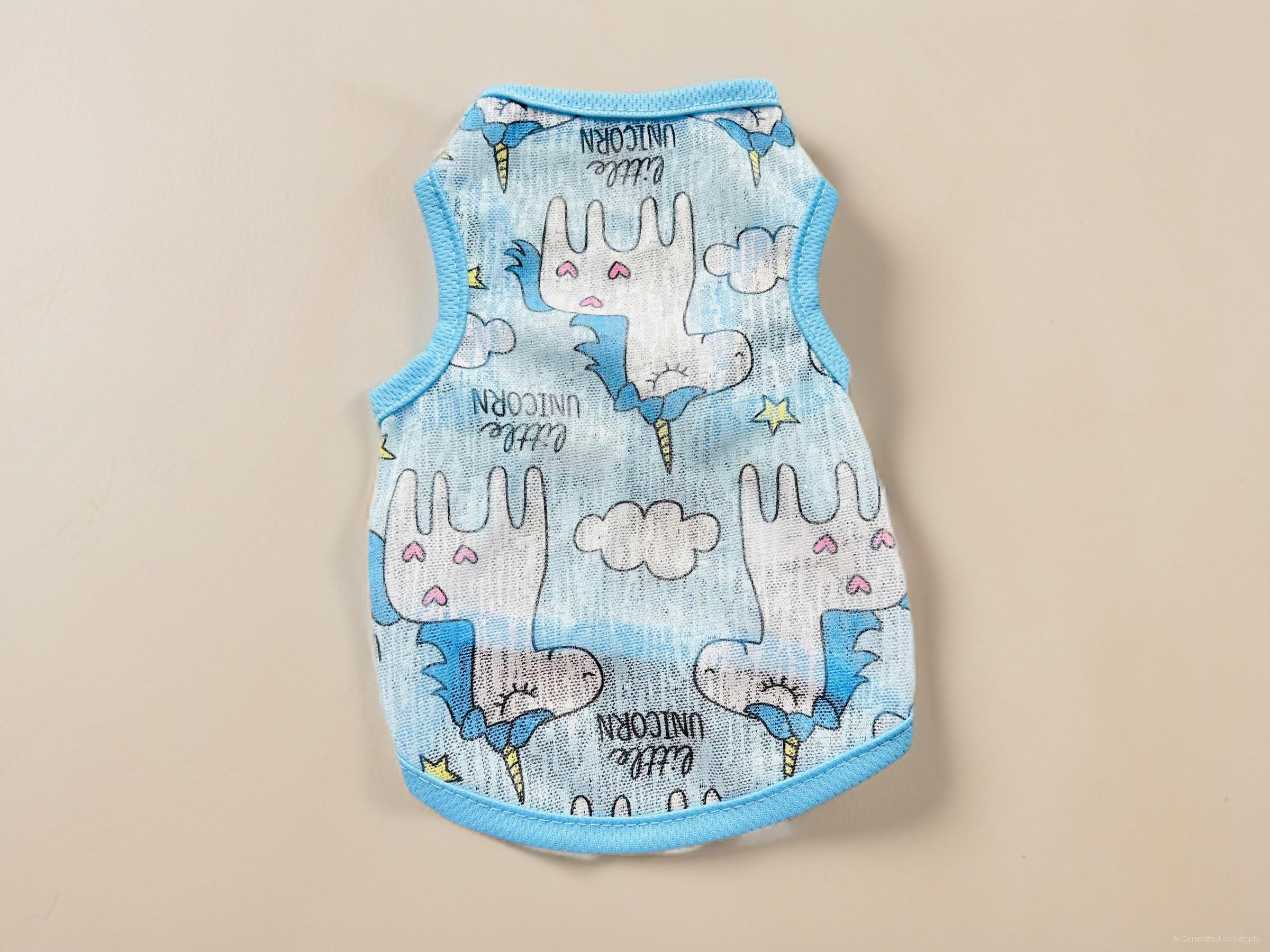 ÁO THUN BA LỖ HOẠ TIẾT NGỰA XINH THÔNG HƠI SIÊU CUTE TỪ 1-7KG DÀNH CHO THÚ CƯNG CHÓ MÈO