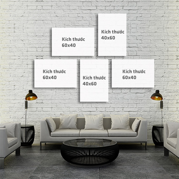 Bộ 5 Tranh Trang Trí "My Home" - W389