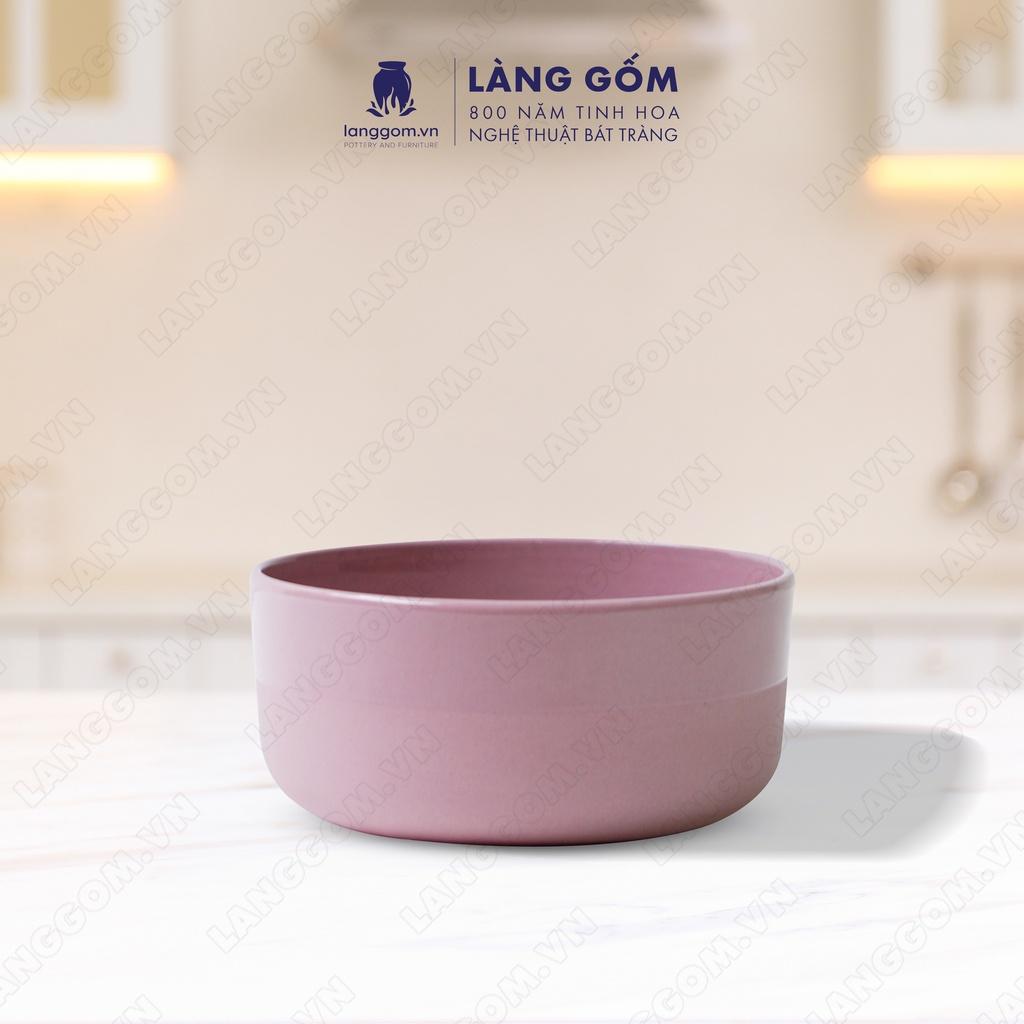 Chén bát ăn cơm Bát Tràng kiểu mix nhám bóng chất liệu gốm sứ cao cấp - Làng Gốm Bát Tràng