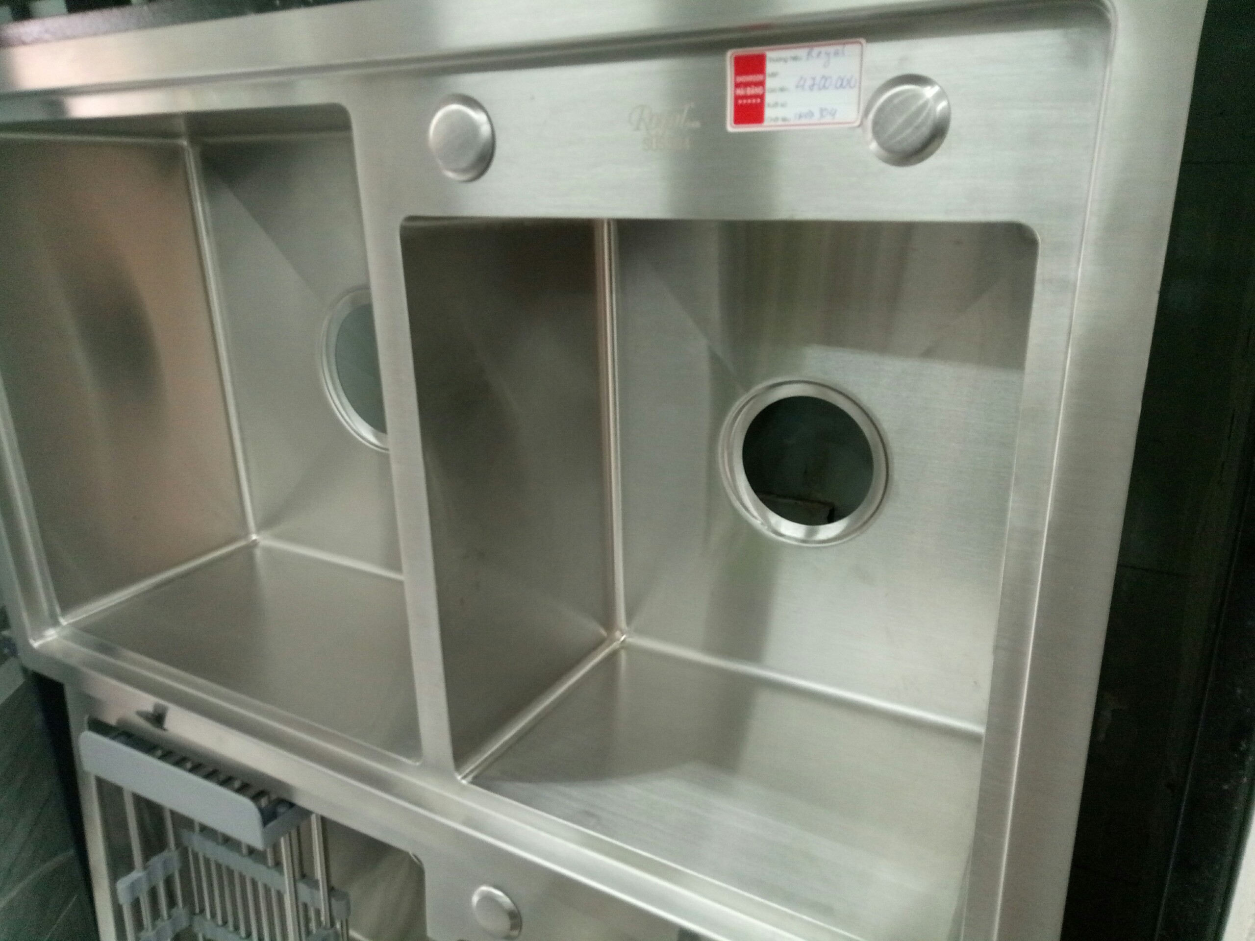 Chậu rửa chén bát I-RY 2 Hố Lệch - Inox đúc nguyên khối