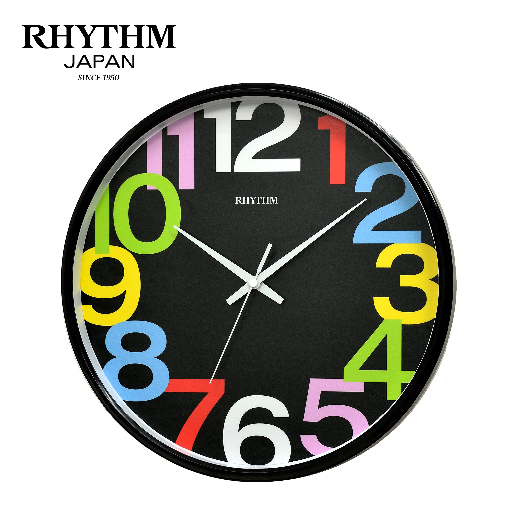 Đồng hồ treo tường Nhật Bản Rhythm CMG589BR76 – Kt 32.0 x 4.8cm, 760g. Vỏ nhựa. Dùng Pin.