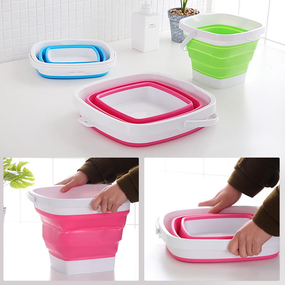 Xô nước đi cắm trại, du lịch, câu cá, rửa xe... có thể gập lại, siêu tiện lợi