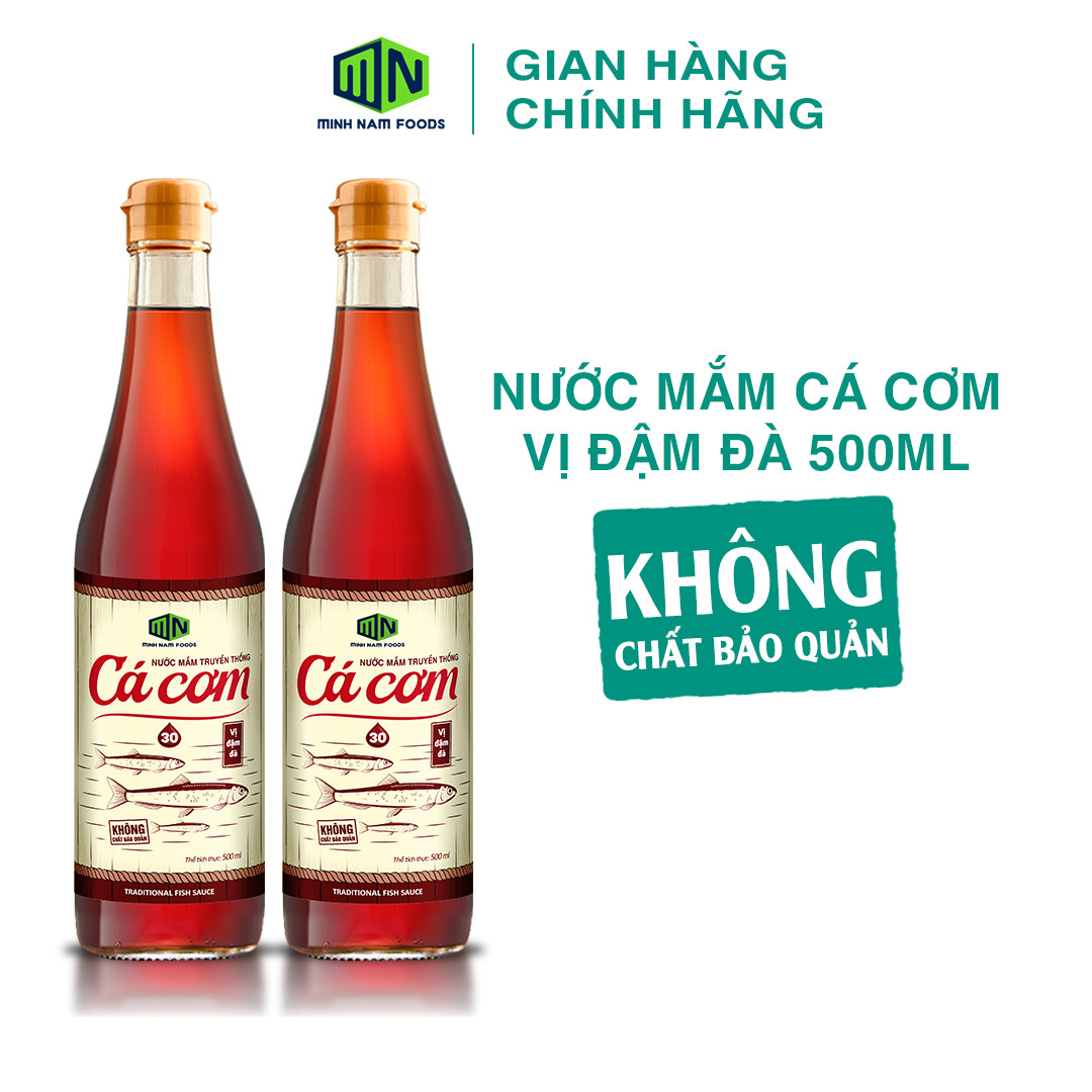 COMBO 2 Chai Nước Mắm Truyền Thống Phú Quốc Cá Cơm 500ML - Minh Nam Foods