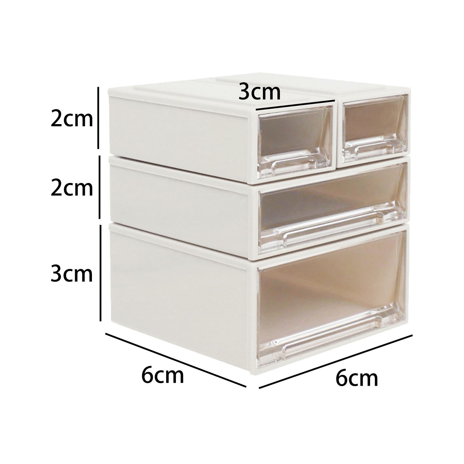 4Pcs 1:6 Scale Dollhouse Drawer Storage Box Scene Mini Decoration
