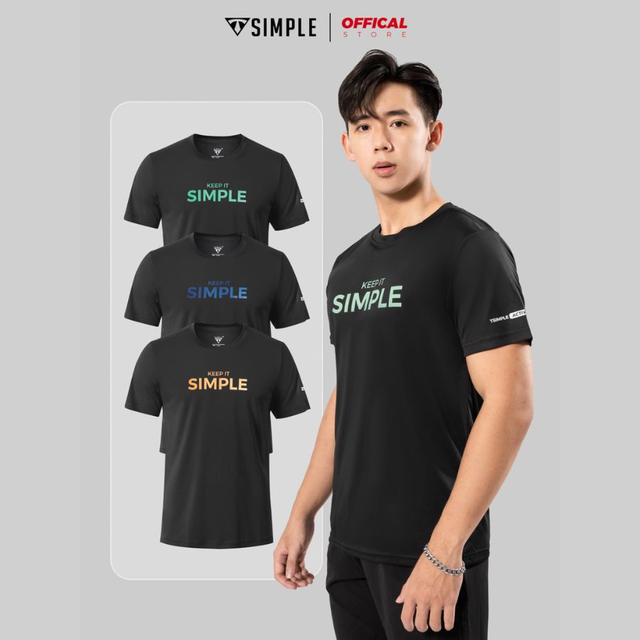 Áo Thể Thao Nam TSIMPLE cổ tròn tay ngắn tập gym vải thun lạnh thoáng mát co giãn chuẩn form Keep It Simple