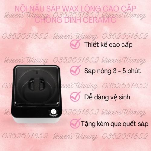 Nồi Nấu Sáp Wax Lông Cao Cấp Chống Dính Công Suất Lớn + Tặng Que Gỗ