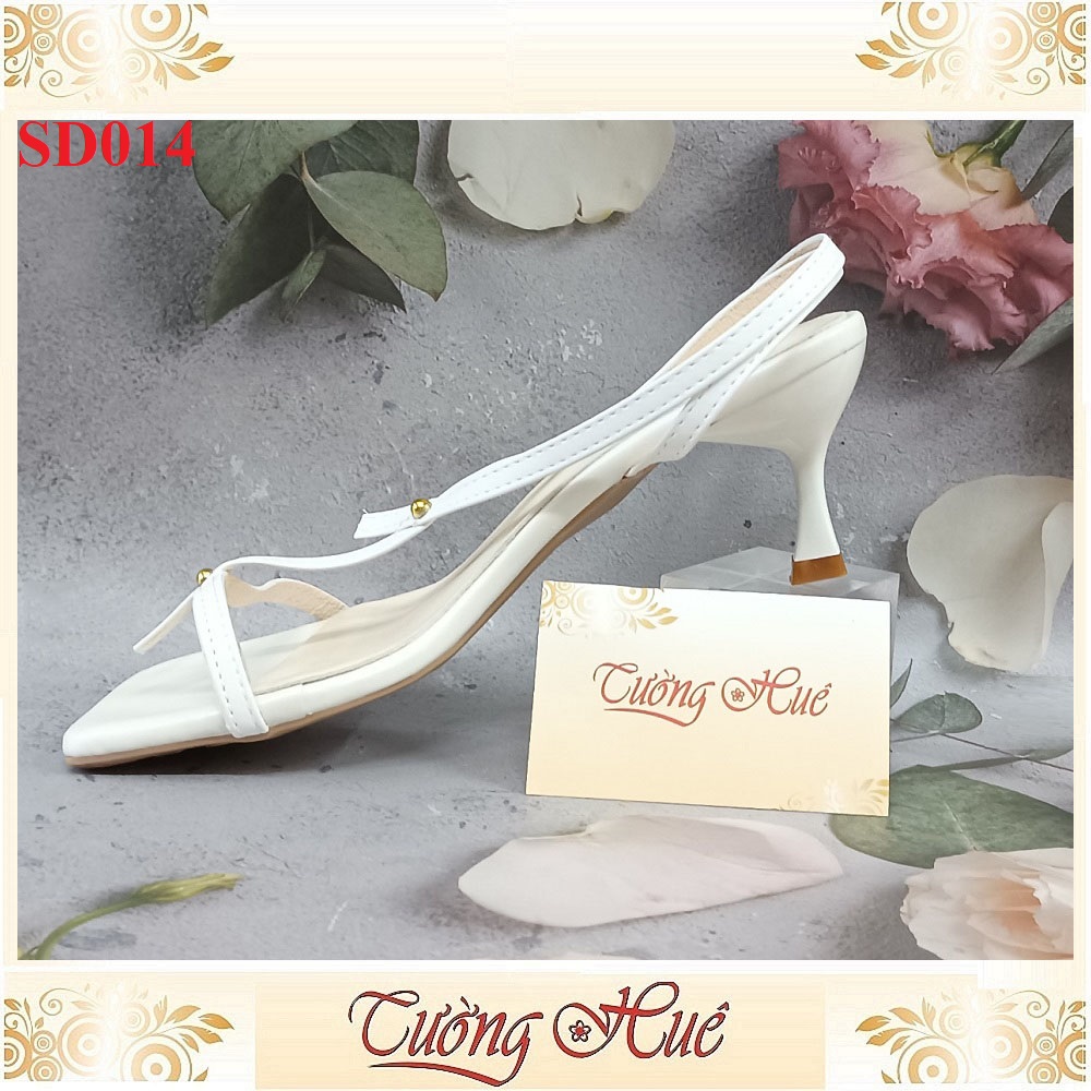 [Ảnh Thật 100%] [FULLBOX] Sandal Cao Gót Quai Mảnh Xỏ Ngón Nữ Mũi Vuông Gót Nhọn Cao 6CM - Hàng Quảng Châu