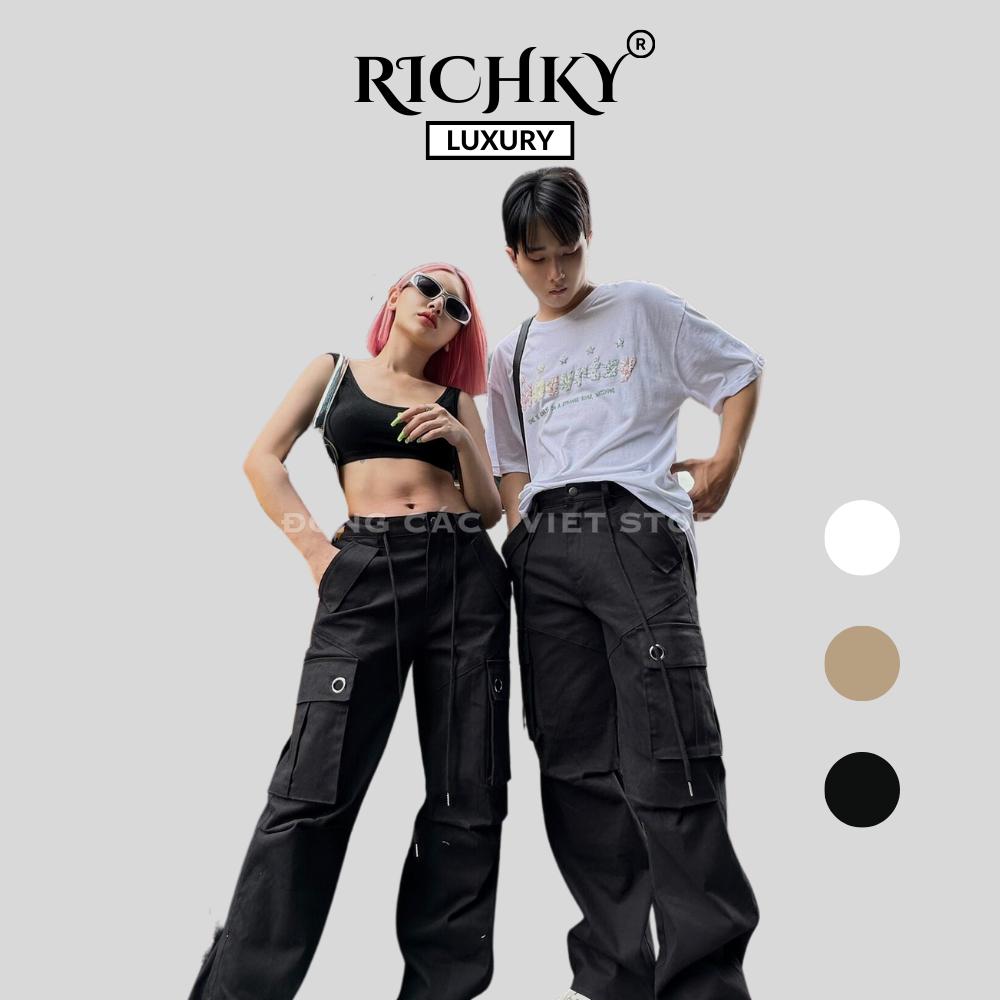 Quần Kaki Cargo Pant Túi Hộp Ống Suông Richky x Viet Store Local Brand Unisex Special Collection Premium Q333 - Nâu