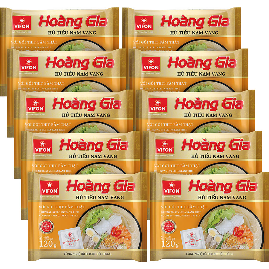 Thùng 18 Hoàng Gia Hủ Tiếu Nam Vang VIFON (120g/Gói)