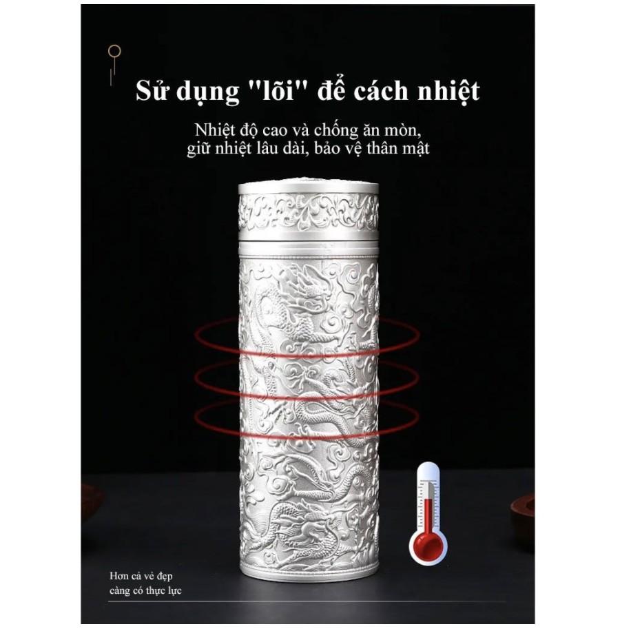BÌNH TRÀ CỬU LONG ĐÀI BẮC GIỮ NHIỆT - Tặng hộp đựng bằng da
