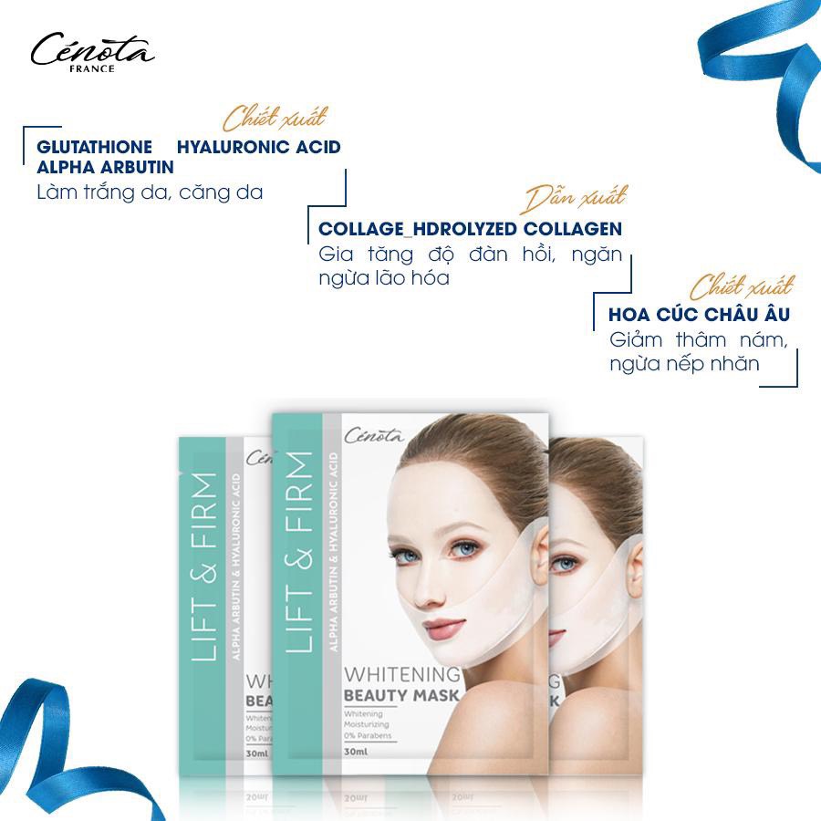 Mặt nạ trắng da Nâng cơ Tạo hình Vline Cenota Whitening Beauty Mask