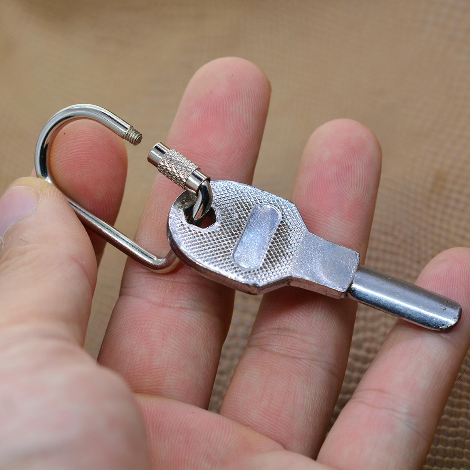 10x Locking Carabiner Carabiner Clip Lightweight Locking Clips Sturdy Screw Lock Buckle DIY Keychain Clips for Outdoor Bags Indoor Backpack