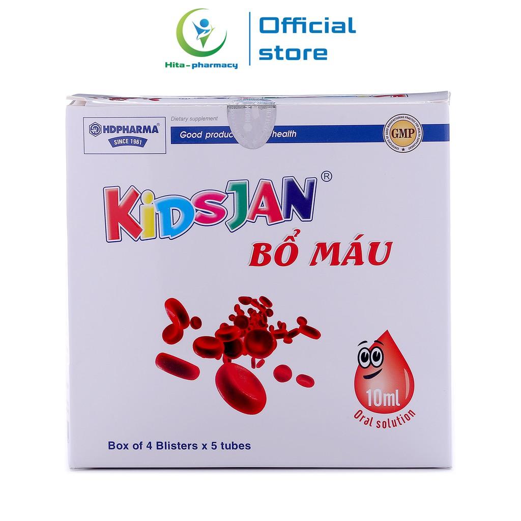 Siro KIDSJAN HDPHARMA Bổ Máu dạng ống bổ sung sắt, acid folic cho người thiếu máu - 20 ống 