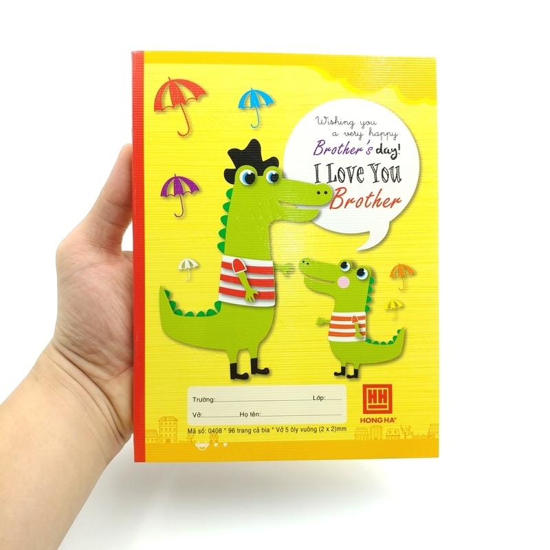 Combo 5 Vở Học Sinh Family - 5 Ô Ly 96 Trang ĐL 70g/m2 - Hồng Hà 0374 (Mẫu Màu Giao Ngẫu Nhiên)